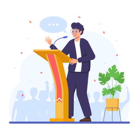 Male Public Speaker  Illustration