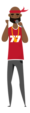 Male Rapper  Illustration