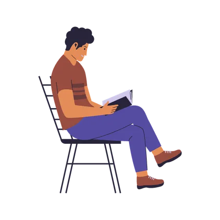 Male Reader  Illustration