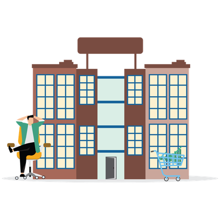 Male real estate developer entrepreneur  Illustration
