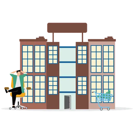 Male real estate developer entrepreneur  Illustration