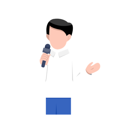 Male Reporter  Illustration