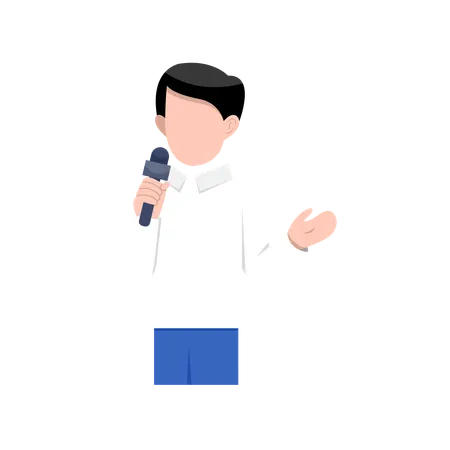 Male Reporter  Illustration