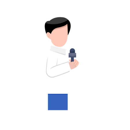 Male Reporter  Illustration