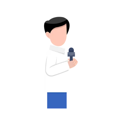 Male Reporter  Illustration