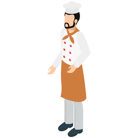 Male restaurant chef  Illustration