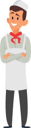 Male restaurant waiter  Illustration