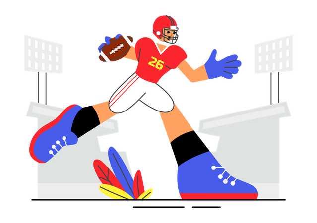 Male rugby player  Illustration