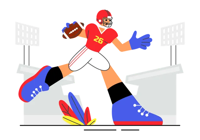 Male rugby player  Illustration