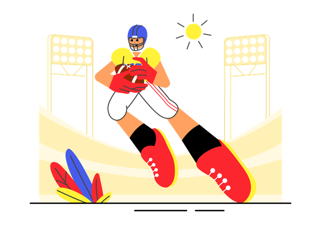 Male rugby player  Illustration