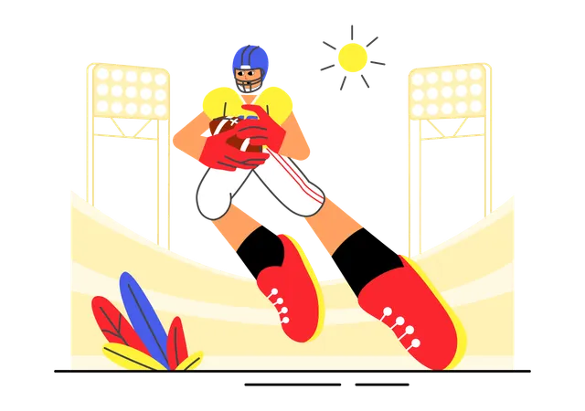 Male rugby player  Illustration