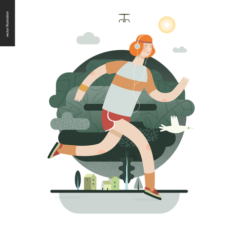 Male runner Illustration