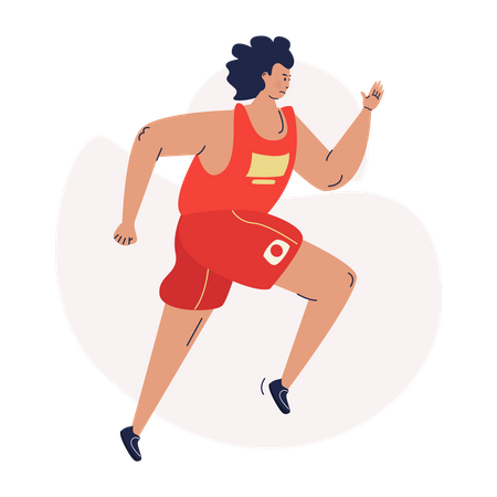 Male runner athlete  Illustration