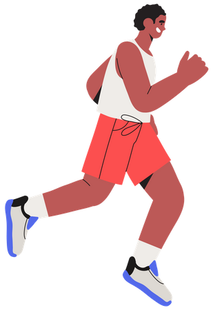 Male Runner  Illustration