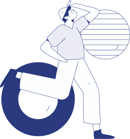 Male runner running  Illustration