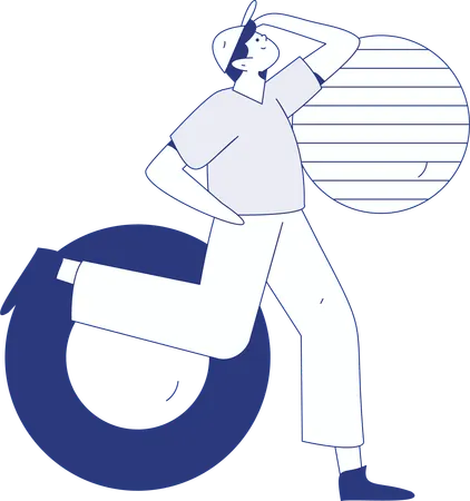 Male runner running  Illustration