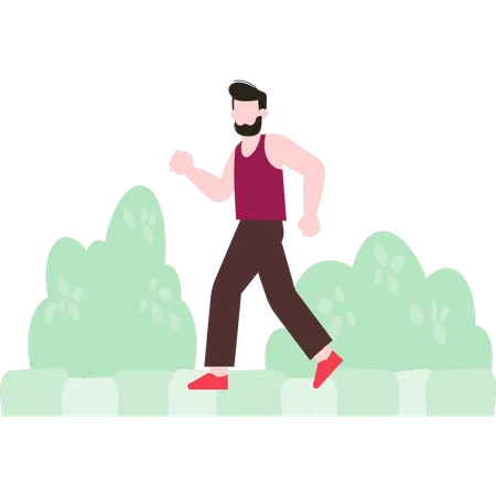 Male running Illustration