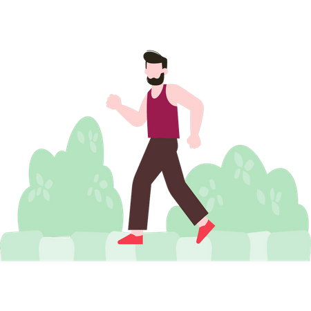 Male running  Illustration