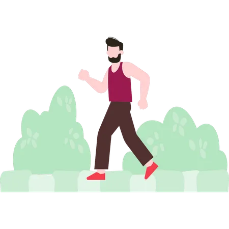 Male running  Illustration