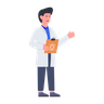 male scientist illustration free download