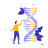 illustrations for genetics molecule