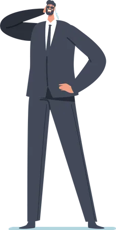 Male security personnel Illustration