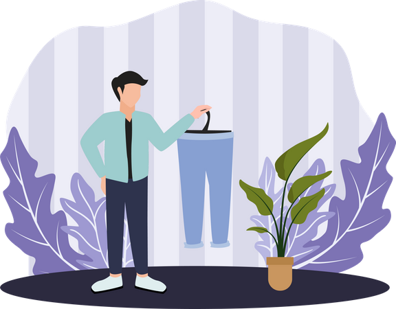 Male selecting dress  Illustration