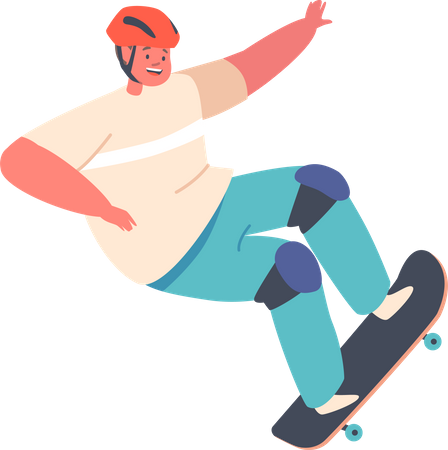 Male Skateboarder  Illustration
