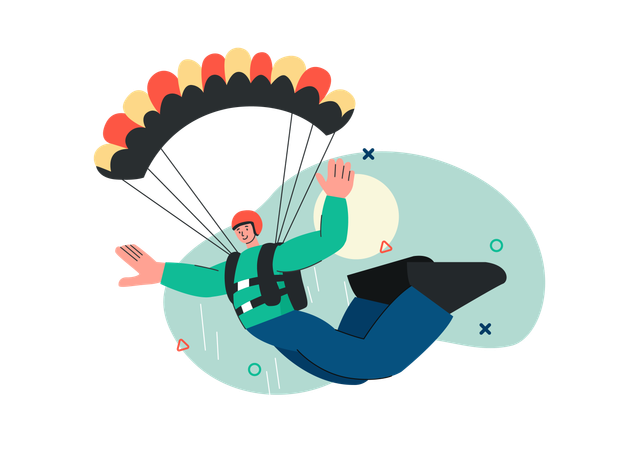 Male Skydiver  Illustration