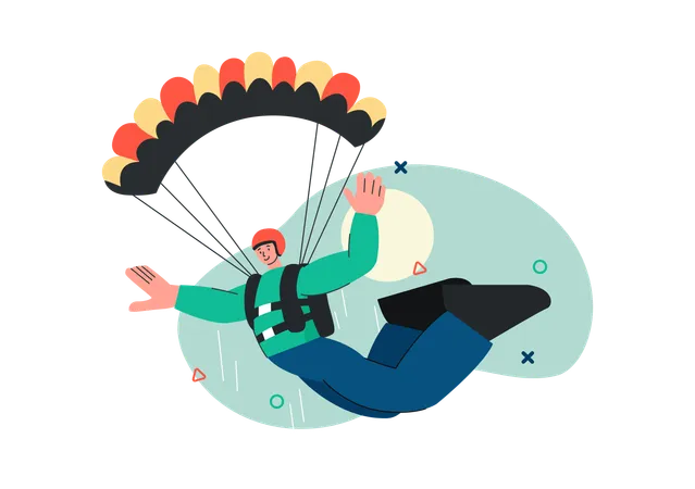 Male Skydiver  Illustration