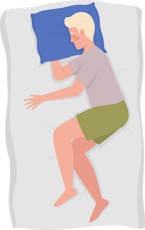 Male sleeping  Illustration