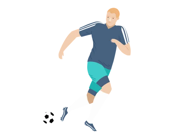Male soccer Player Illustration