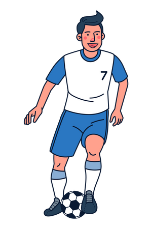 Male Soccer player Illustration