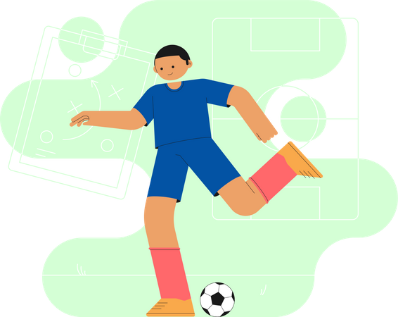 Male Soccer Player Illustration