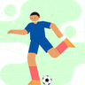 male soccer player illustration