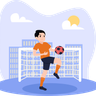 free male soccer player illustrations