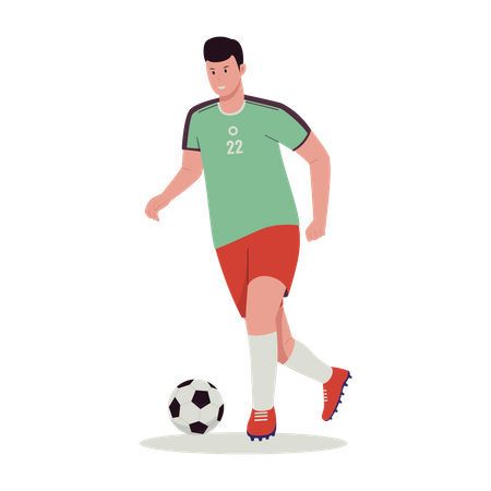 Male Soccer player  Illustration