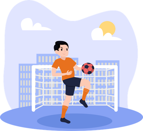 Male Soccer Player  Illustration