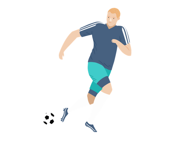 Male soccer Player  Illustration