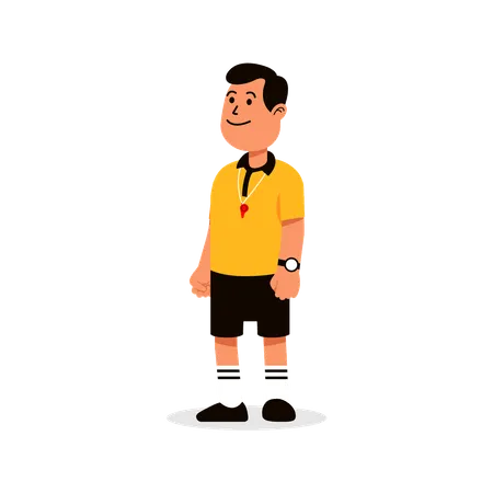 Male soccer referee  Illustration