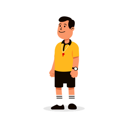 Male soccer referee  Illustration
