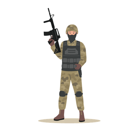 Male soldier  Illustration