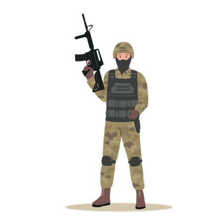 Male soldier  Illustration