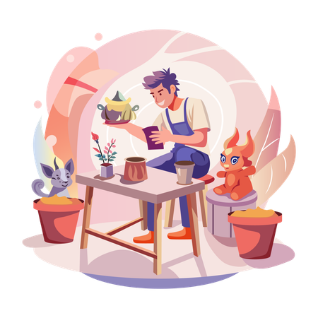 Male Storyteller  Illustration