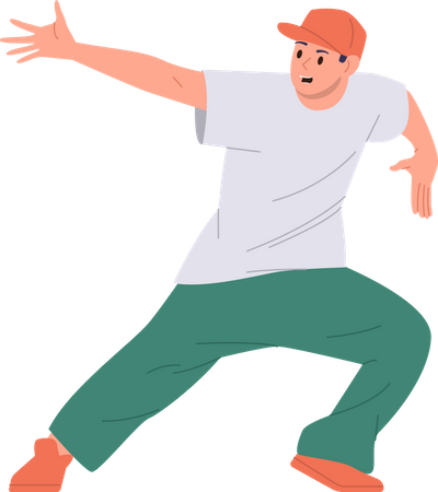 Male street dancer  Illustration