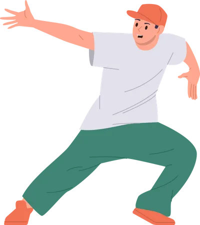 Male street dancer  Illustration