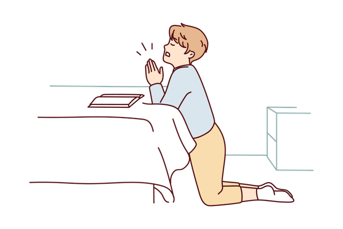 Male student in exam tension  Illustration