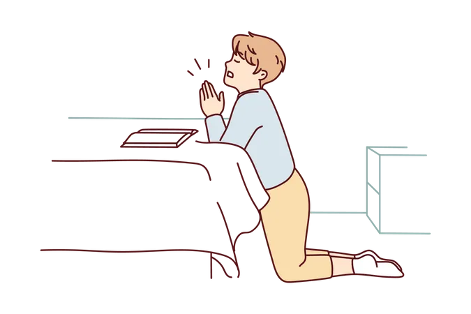 Male student in exam tension  Illustration