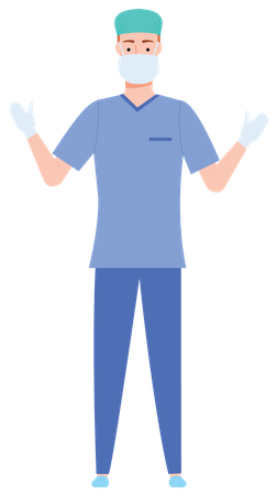 Male surgeon Illustration