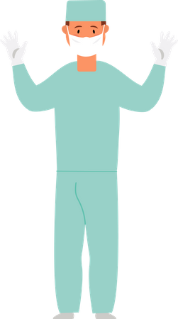 Male surgeon Illustration